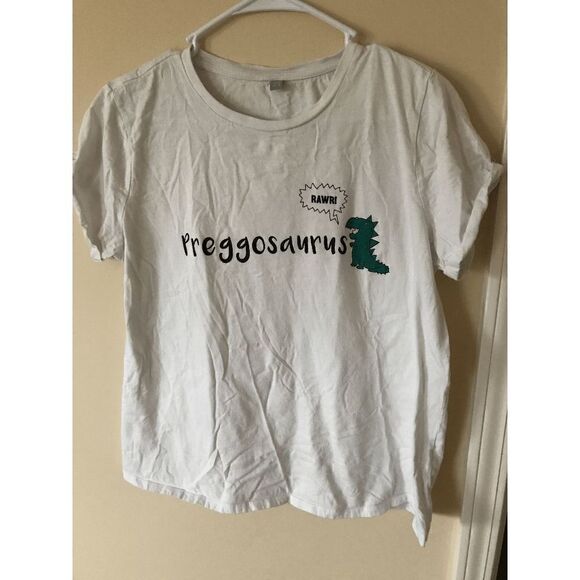 Preggosaurus Maternity T Shirt UK 12 US 8 - Picture 1 of 3